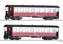 Tillig 03981 - H0e - 2-tlg. Set Personenwagen KB4ip, DR, Ep. IV